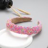 Totelux Sprinkle Candy Headband Rainbow Padded Wide Hair Bands Glitter Confetti Donut Hair Accessories for Women Girl Birthday Party Supplies