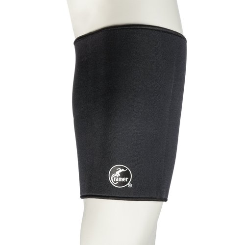 Cramer Neoprene Thigh Compression Sleeve, Best Thigh Support For Quadriceps & Hamstrings, Compression Sleeves For Running, Quad Support Compression Leg Sleeves, Pulled Muscle Recovery, Black, Small
