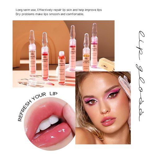 Petansy Moisturizing Lip Gloss Set 6 Pack Lip Comfort Oil Transparent Lip Gloss Kit
