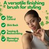 GranNaturals Teasing Boar Bristle Brush for Slicking Back Hair, Smoothing Ponytail Bun, Backcombing, Edge Control & Hair Sectioning - Wooden Slickback Hairbrush for a Sleek & Smooth Hairstyle
