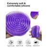 Kissfee Hair Scalp Brush Dandruff Cleaning Brush Shower Scalp Shampoo Brush Scalp Massager, 2 Pack (Purple and Green)