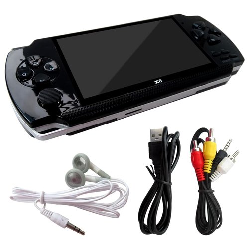 Upgraded 4.3'' Retro Portable Handheld Video Game Console 8GB 128-Bit LCD Full Color Game Player Built-in 10000 Games Support Gaming Movie Watching Music Listening(Black)