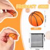 40 Pcs Mini Basketball Party Favors Tiny Basketball Mini Foam Basketball Small Relieve Stress Basketball with Drawstring Mesh Bag for Beach Pool Sports Game Party Supplies School Carnival Reward