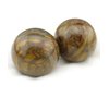 2" Feng Shui Nuwa Stone Baoding Balls Chinese Health Exercise Stress Balls with Gift Box W2350