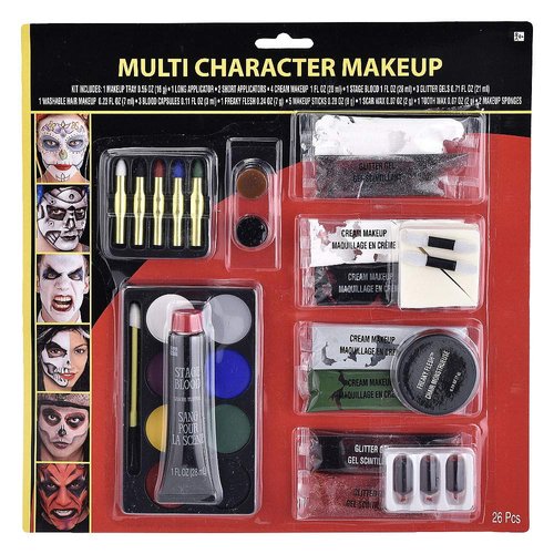 Hallo Makeup Halloween Costume Accessories Makeup Multi-Character Makeup Kit 26pc