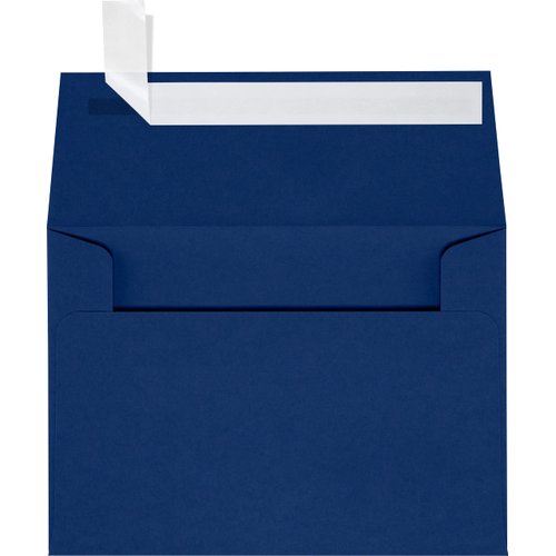 LUXPaper A1 Invitation Envelopes, Navy, 80lb. Text Stock w/ Peel & Press, Printable Envelopes for 3 1/2 x 4 7/8 Cards, RSVPs, Save the Dates and Invitations, Envelope Size 3 5/8 x 5 1/8, Pack of 50