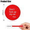 4Pcs Car Cup Holder Coasters, Don't Fuck up My Car Please, Universal Non-Slip Cup Holder Embedded Decorative Funny Coaster, Vehicle Interior Accessories Universal for Car, SUV, Truck(Red)
