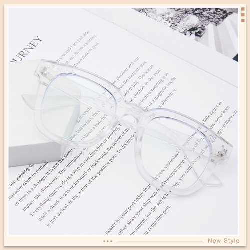Madison Avenue Blue Light Blocking Glasses Oversized Fashion Blue Light Glasses for Women Anti Eyestrain & UV Protection Computer Eyeglasses (Clear)