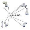 Lemoy 1/4" OD Quick Connect Push In to Connect Water Tube Fitting for RO Reverse Osmosis Water Filter Fittings Pack of 30