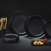 Party Essentials Deluxe Quality Hard Plastic 10.25-Inch Party/Dinner Plates, Black, 14 Count