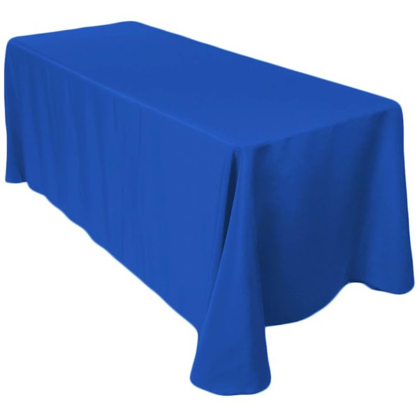 LinenTablecloth 90 x 156-Inch Rectangular Polyester Tablecloth Royal Blue