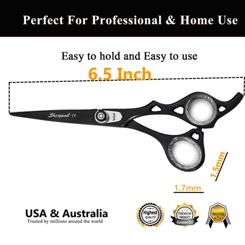 Barber Hair Cutting Scissors Kit for Women & Men, Professional Hair Scissors Set, Scissor for Hair Cutting, Thinning Scissors, Straight Razor, Hair Comb, Sharpend Shears Kit for Home, Salon