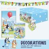 Unique Bluey Birthday Party Supplies | Bluey Party Supplies | Bluey Birthday Decorations | Bluey Party Decorations | With Bluey Balloons, Banner, Tablecover, Bluey Plates, Bluey Napkins, Button