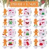 72 Pcs Christmas Ornament Crafts Make Your Own Gingerbread Man Ornament Kit DIY Christmas Cutouts with Gingerbread Cookies Man Crafts Stickers for Christmas Tree Home Classroom Holiday Party Supplies