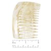 French Amie Ivory Cream 16 Teeth Handmade Medium Celluloid Acetate Side Hair Comb
