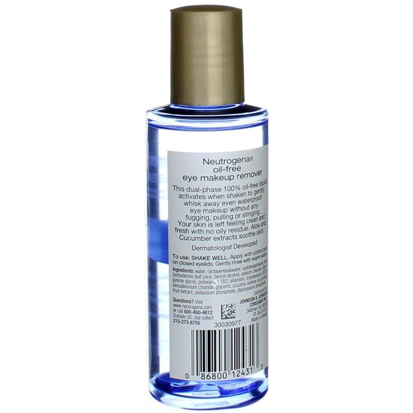 Neutrogena Oil Free Eye Makeup Remover 3.8 oz (Pack of 4)