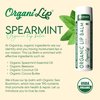 Organic Lip Balm, Spearmint Flavor, Ultra Hydrating Lip Moisturizer for Dry Lips, Oval Shaped Tube, USDA Certified Organic, 3 Pack - OrganiLip
