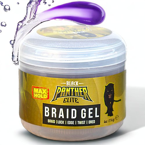 Black Panther Elite Edge &amp; Braid Control Pomade for Curly Hair, For Braids, Locs N Twists, Volumi...