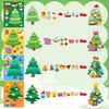 B1ykin Christmas Make a Face Sticker Sheets - Make Your Own Christmas Stickers Games, Winter Christmas Party Game Stickers Art Craft for Girls Boys Kids Birthday Party Favor Supplies (Christmas Tree)