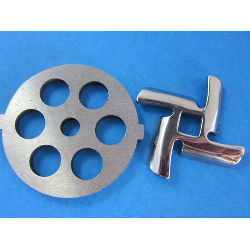 1/2" (12mm) Disc and Knife for Waring Pro Kalorik, Sunmile, Oster, Rival, Back to Basics Meat Grinder