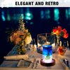 Mudder 2 Pieces LED Light Base Display Base Lighted Display Stand,16 Colored USB Light Table Light Base Wood Round Crystal Light Art Table Centerpiece with Remote Control (,)