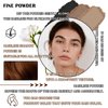 3 Pcs Root Touch Up Hair Powder Set,Quickly Cover Up Hairline Powder,Waterproof Hairline Shadow Powder for Women & Men,Hair Powder with Soft Puff(Dark Curry + Light Curry + Black)