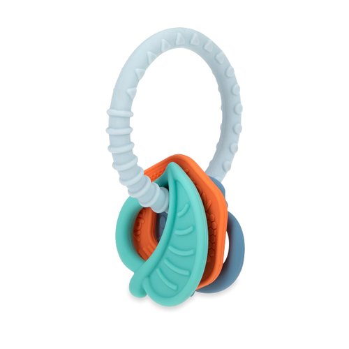 Nuby Chewy Charms Teething Ring, Soft Baby Teething Toy - 3+ Months - Dino