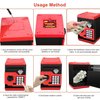 Adsoner Cartoon Piggy Bank, Electronic ATM Password Cash Coin Can Auto Scroll Paper Money Saving Box Gift for Kids (Red)