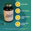 AMANDEAN Vegan Omega 3 Supplement. Premium Fish Oil Alternative! Algae DHA & EPA. Carrageenan Free Softgels. Algal Essential Fatty Acids. Plant Based Heart, Brain, Eye, Skin, Immune Support. (120ct)
