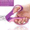 JYTUUL 9.25 Inch Pinking Shears, Sharp Stainless Steel Zig Zag Scissors for Fabric Paper Leather, Comfort Grip Handled Professional Fabric Craft Sewing Dressmaking Scissors (Serrated, Purple)