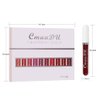 evpct CmaaDU 10Pcs Liquid Matte Matt Lipstick Set for Black Women, Dark Deep Bright Ruby Sexy Brick Mauve Plum Red Violet Purple Matte Lipstick Long Lasting Lipstick 24 hour Waterproof Lip Gloss Matte