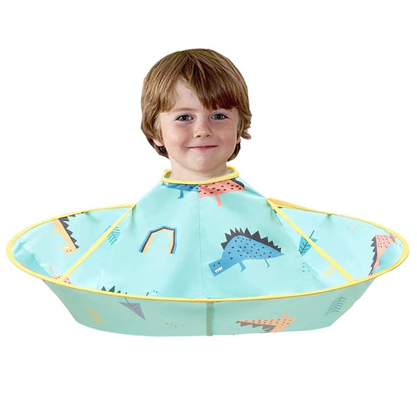 CCbeauty Kids Haircut Cape Children Hair Cutting Cape Umbrella Barber Waterproof Foldable Hair Catcher for Haircuts,Blue