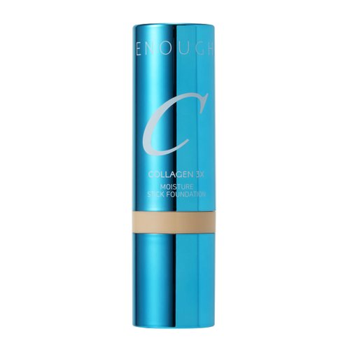 ENOUGH Collagen 3X Moisture Stick Foundation with Brush, Full Coverage Tinted Sunscreen for Face, Long-Lasting Korean Makeup, Perfect Тinted Мoisturizer with SPF 50+ (#13N Light Beige, 0.49 oz / 14g)
