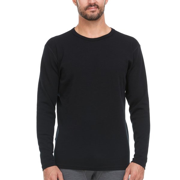 Minus33 100% Merino Wool Base Layer 705 MidWeight Crew Neck Top Black Medium