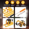 Jixin Xyzhi Sets Metal Assembly Toys Model Excavator Kits STEM Projects Model Car Kits to Build Jixin Xyzhi Birthday Gifts for Kids 8-16 Yellow