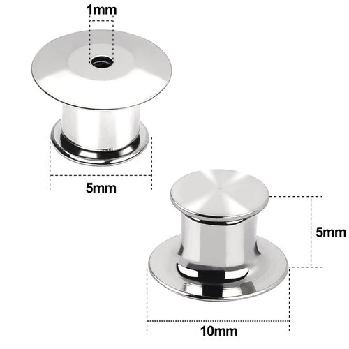 30 Pieces Metal Pin Backs Locking Pin Keepers Locking Clasp