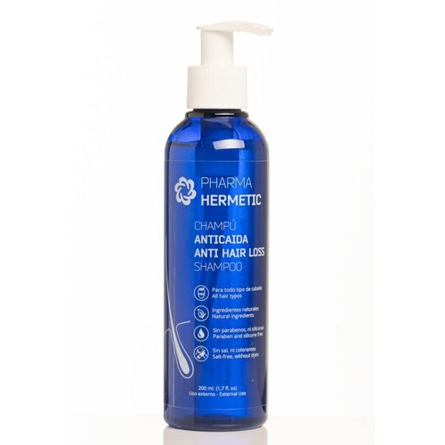 Pharma Hermetic Anti Hair Loss Shampoo - Sulfate-Free Formula for Hair Growth and Strength - Prevents Breakage for Men and Women - 200ml