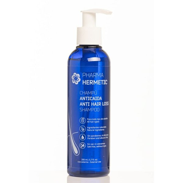 Pharma Hermetic Anti Hair Loss Shampoo - Sulfate-Free Formula for Hair Growth and Strength - Prevents Breakage for Men and Women - 200ml