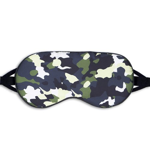 Kimkoo Sleep Mask,Soft Silk Sleeping Mask Blocks Light with Adjustable Straps - Eye Mask for Sleeping for Men and Kid,Camo