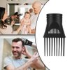 2 Pcs Hair Dryer Diffusers Blow Dryer Attachment with Comb Nozzles Fit for Hair Styling Tools Barber Hairstyling Accessories Black