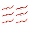 Wild Water Fly Fishing San Juan Worm, Wet Nymph Fly Fishing Flies Size 14, Qty. 6