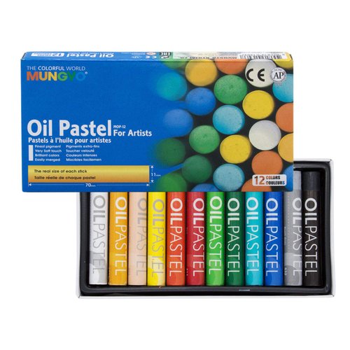 Mungyo Gallery Oil Pastels Cardboard Box Set of 12 Standard - Assorted Colors