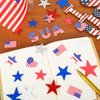 AnyDesign 500Pcs Patriotic Foam Stickers 4th of July Glitter Star American Flag Foam Decals for Kid's Arts Craft Greeting Cards Independence Day Memorial Day Party Decorations, Red Blue White
