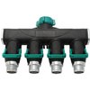 4 Way Garden Hose Splitter Metal Hose Connector, Easy Grip, Easy to Open