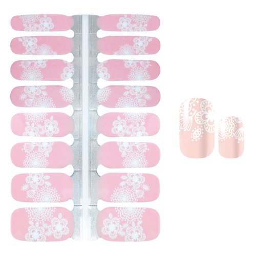 WOKOTO 5 Sheets Self-Adhesive Nail Art Polish Stickers Tips with 1Pc Nail File Unicorn Nail Wraps Decals Strips Set Manicure Accessories