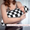 Black and White Checkered Baby Stuff Swaddle Blanket Soft and Stretchy Newborn Swaddle Blankets Sack Receiving Blanket with Beanie Hat Gift for Girls and Boys Infant