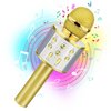 Viposoon Birthday Gifts for 3-11 Year Old Girls, Bluetooth Karaoke Microphone for Kids Gifts for Teenage Girls Christmas Stocking Stuffers for Kids Popular Toys for 4-12 Year Old Boys Girls - Gold