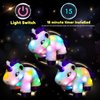 Hopearl LED Plush Unicorn Lighting Up Stuffed Animal Floppy Night Lights Glow in The Dark Birthday Gifts for Kids Toddler Girls, White, 15''