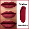 FV High Pigment Matte Liquid Lipstick, Long-Lasting, Smudge-Proof, Waterproof, Vegan Formula Lipstick for Women, Party Goer-Matte