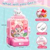 Rmischolar Claw Machine for Kids, Bunny Toy Glowing Arcade Game with LED Lights & Sound, Mini Vending Machines Candy Grabber Prize Dispenser with Mini Plush Dolls, Home Party Christmas Birthday Gifts